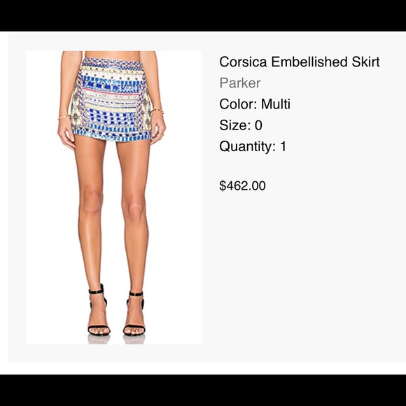 Revolve Beaded Mini Skirt - Picture 3 of 4